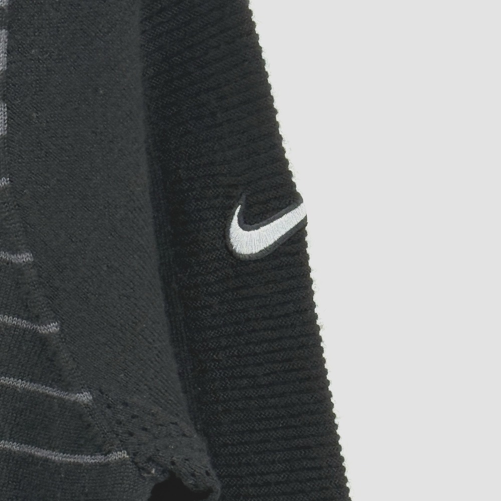 Nike Men's L Golf‎ Tour Performance Wool Blend V-Neck Sweater Black Stripe style - Picture 8 of 11